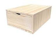 ABC MEUBLES - Aufbewahrungswürfel Holz 75x50 cm + Schublade - CUBE75T - Ro