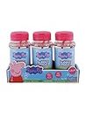 Bubble Magic Peppa Pig Solution Bottle with Wand - Pack of 3 118 ML Each, with Specially Designed Grooves to Hold More Solution, Age 3 Years and Above, Multicolor, (BM50018)
