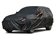 kayme 7 Layers Heavy Duty SUV Car Cover Waterproof All Weather, Full Exterior Cover Outdoor Snow Sun Uv Protection with Zipper for Automobiles, Universal Fit for SUV Jeep (182-190 inch)