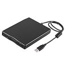 Eacam USB External Floppy Disk Drive Portable 3.5 inch Floppy Disk Drive USB Interface Plug and Play Low Noise for PC Laptop Black