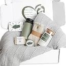 Self Care Gifts for Women, Get Well Gifts for Women, Sympathy Gift Baskets, Get Well Soon Care Package, Inspirational Gifts for Women, Encouragement Gifts Baskets for Women, Sending Hug Gifts (Grey)