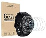 AKWOX 4 Pezzi Pellicola Protettiva Vetro Temperato Compatibile con Samsung Galaxy Watch 4 Classic 46MM, Samsung Gear S3 Frontier e Classic, Antigraffi Pellicole Vetro Temperato per Protezione Schermo