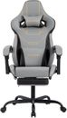 Reclining Video Gaming Chair with Footrest - Ergonomic, Height Adjustable