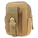 Zeato Tactical Molle Pouch EDC Utility Gadget Belt Waist Bag with Cell Phone Holster Holder for iPhone X 8/8 Plus 6/6 Plus 7/7Plus Samsung Galaxy S8 S7 S6 LG HTC and More (Khaki)