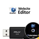 Bluefish Powerful Website Editing / HTML CSS Software on CD/USB