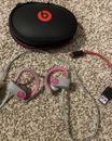 Powerbeats 2 Beats by Dr Dre In-Ear Wireless Headphones Gray /Pink  FOR PARTS
