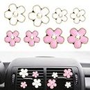 8Pcs Girl Car Accessories, Air Fresheners Vent Clip, Flower Air Vent Clip, Cute Flower Air Conditioning Outlet Clip, Pink Car Accessories for Women Girl Car Accessories