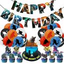 27PCS Godzilla Birthday Decorations Banner Balloons Kids Party Supplies Set
