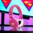 Auriculares con cable Supergirl niñas adolescentes personaje de Superman cómodos rosa