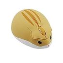 2.4GHz Wireless Mouse Cute Hamster Shape Less Noice Portable Mobile Optical 1200DPI USB Mice Cordless Mouse for PC Laptop Computer Notebook MacBook Kids Girl Gift (Yellow)