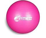 FFitness Total Body Balance Ball para gimnasia prenatal | Big Gymball antiestallidos para Core Stability | Ejercicios abdominales, resistencia, fortalecimiento (rosa, 95 cm)
