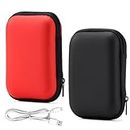 ONLFPZP 2 Pieces Hard Drive Case, Small Case, Shockproof And Waterproof Hard Drive Bag, Multi-Function Storage Carrying Universal Travel Case For Small Electronics And Accessories(4.5 Inch)