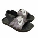 Sandalias Nike Kawa Slide negras grises para niños pequeños talla 8c