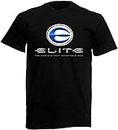 Galsor Elite Archery Slogan Bow Logo Symbol Men's Black T-Shirt Black S