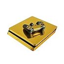 Morbuy PS4 Slim Vinyl Skin Full Body Cover Sticker Decal For Sony Playstation 4 Slim Console & 2 Dualshock Controller (Gold Glossy)