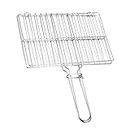 Grilled Fish Rack Rotisserie Basket for Grill Grilling Baskets for Outdoor Grill Accessories Bbq Yakitori Grill Fish Basket for Grilling Grilled Fish Clips Stainless Steel Man Fold