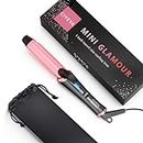 CIVEYA Mini Curling Iron 1 inch with 5 Adjustable Heat Settings,Travel Curling Iron Dual Voltage, Mini Hair Curler with Argan Oil Infused, 60 Mins Auto-Off, Pouch Bag