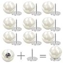 10 Sets Pearl Buttons No Sew Easy Brooch Button Removable Reusable for Shirt Coat Dress Crafts Clothes Buttons