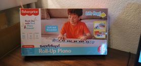 Piano enrollable Fisher-Price, teclado de piano eléctrico de 32 teclas para niños