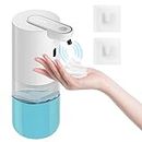 Automatic Soap Dispenser, 400 ML Rechargeable Non-Touch Foam Soap Dispenser with 4 Adjustable Foam Quantity, Electric Soap Dispenser for Wall Mounting with Infrared Motion Sensor - Automatic Cleaning