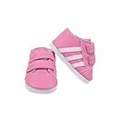 Aeromdale Dolls Shoes Striped Sneakers Casual Lazy Shoes for 18 Inch American Doll Girls 43 Cm Doll - Pink - 1 Pair