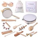 Montessori Learning with Toys Kids Musical Instruments & Heavy Cloth Tote Bag