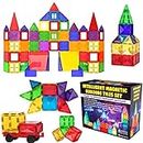 Desire Deluxe Magnetic Building Blocks Tiles STEM Toy Set 57PC – Kids Learning Educational Construction Toys for Boys Girls Present Age 3 4 5 6 7 Year Old - Gift