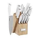 Cusinart Block Knife Set, 12pc Cutlery Knife Set with Steel Blades for Precise Cutting, Lightweight, Stainless Steel, Durable & Dishwasher Safe, C77SSW-12P