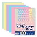 BAZIC 100 Sheets Pastel Color Multipurpose Paper 8.5"x11", Colored Copy Paper Fax Laser Printing for Office School (100/Pack), 2-Packs