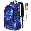 Mancro Travel Backpack for Men Women, Anti Theft Laptop Backpack with USB Charging Port, 15.6 in Laptop Backpack for Travel Water Resistant Backpack, Galaxy, Galaxy, 15.6 inch, Laptop Backpack