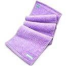 FACESOFT Eco Sweat Active Towel - Soft and Absorbent Cotton Exercise Towel - No Synthetic Microfibers or Plastics Sweat Towel for Gym, Exercise, Fitness, Sports, Yoga - Lavender - 1 Pc