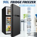 90L Portable Fridge Freezer Beverage Beer Bar Commercial Home Refrigerator Black
