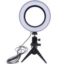 Lámpara de luz de anillo LED de 6" cámara selfie regulable en vivo teléfono estudio foto video-DB