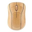 KIMISS Bamboo Mouse USB Bamboo Wireless Mouse 2.4Ghz Bamboo Wireless Optical Mouse Pc Laptop Cfor OMPuter Wooden Wood
