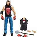WWE AJ Styles Wrestlemania Elite Collection Action Figure with Entrance Shirt & Vince McMahon Build-A-Figure Pieces, 6-in / 15.24cm Posable Collectible Gift for WWE Fans Ages 8 Years Old & Up, HDD83