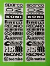 24 x sponsors stickers - car - motorcycle - rally - 16 cm - all colors possible
