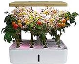 Hydroponic Growing System, Indoor Herb Garden Kit, Starter Kit with LED Grow Light Smart Hydroponic Planter for Home Garden 12 Plants-White