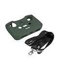 Hensych Silicone Protective Case Dustproof Cover Case Skin Remote Controller Protector with Neck Strap Lanyard for Mini 3 Pro/Mavic 3 /Mavic Air 2/Air 2S /Mavic Mini 2 Remote Controller (ArmyGreen)