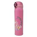JOUET Unicorn Water Bottle for Kids & Adults Stainless Steel - 500 ml Flask 1 Pcs Pink