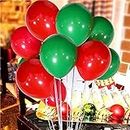 GRAND SHOP 50203 Merry Christmas Latex Balloons Red and Green Pack of 50 Pcs