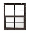 Shed Window 18" W x 23" H, Flush Mount Brown for Sheds, Playhouses, and Chicken Coops 1 PK (W1823BR-BX1)