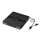 External Blu-ray Drive, BD Player with Read/Write Capability Portable Blu-ray Drive Burner with USB 3.0 and Type-C DVD Burner 3D Blu-ray Drive Compatible with Win10 and Mac OS