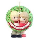 Precious Moments, Christmas Gifts, "Our First Christmas Together 2016", Bisque Porcelain Ornament, #161004