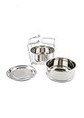 Stainless Steel Prestige Cooker Separator P3 Suitable for 3 Pressure Cookers (2 Containers with Lifter,)