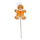 Worth Imports Metal Christmas Gingerbread Man Garden Stake Metal/Stone in Brown/Gray | 14 H x 4.5 W x 0.25 D in | Wayfair 8837W