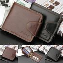 Leather Wallet for Men Short Wallet Male Business Bifold Type Money Bag Wallet