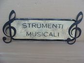 OLD ERA GUITAR TRUMPET PIANO MUSICAL INSTRUMENT SIGN