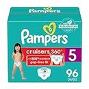 Diapers Size 5, 96 Count - Pampers Pull On Cruisers 360° Fit Disposable Baby Diapers with Stretchy Waistband