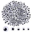DECORA 500 Pieces 6mm -12mm Black Wiggle Googly Eyes with Self-Adhesive …