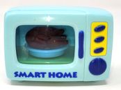Barbie Sized 1998 VTG Smart Home Microwave Oven - Wind Up - Plate Spins!